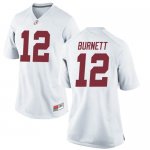 Women's Alabama Crimson Tide #12 Logan Burnett White Game NCAA College Football Jersey 2403XIGM1